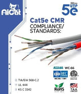 StarTech BULK CAT 5E Ethernet Cable - 1000 FT. - Solid - Plenum CMP - Blue - TAA Compliant