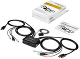 StarTech.com 2 Port DisplayPort KVM Switch - 4K 60Hz - Compact Dual Po