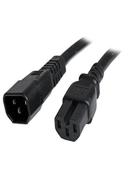 StarTech.com 3ft (1m) Heavy Duty Extension Cord, IEC 320 C14 To IEC 32