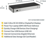 Station d'accueil USB-C StarTech.com - Double écran HDMI et DisplayPort 4K 30 Hz - États-Unis