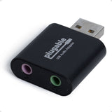Adaptateur audio USB Plugable Technologies avec haut-parleur-casque 3,5 mm