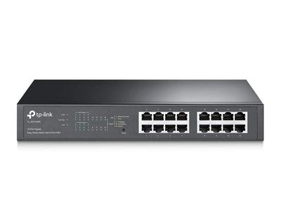 TP-Link 16-Port Gigabit Rackmount Easy Smart Web-Managed PoE Plus Swit