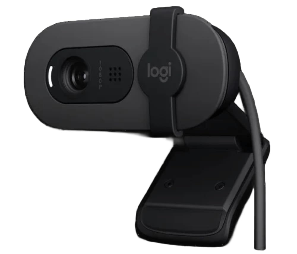 Logitech Brio 100 Full HD Webcam with Built-in Microphone, Privacy Pro