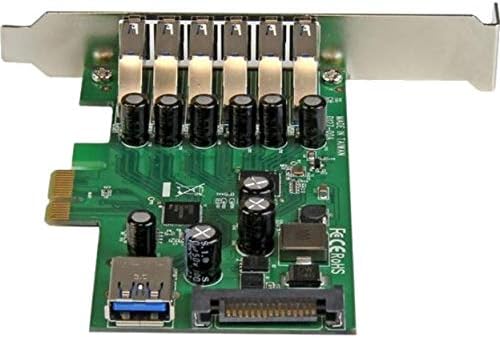 Carte adaptateur PCIe USB 3.0 à 7 ports StarTech avec alimentation SATA
