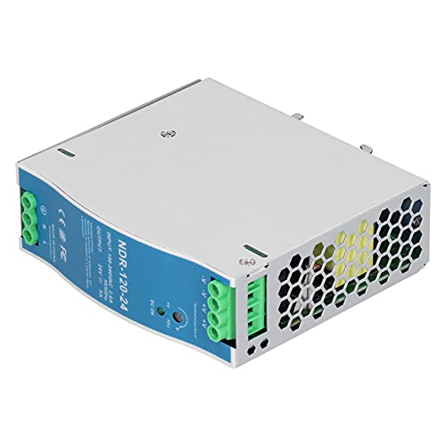 Switching Power Supply 120W, 24V 5A DIN Rail Mount, AC 100-240V to DC