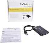 StarTech.com USB 3.0 to Dual DisplayPort Adapter, 4K 60Hz, USB to Dual