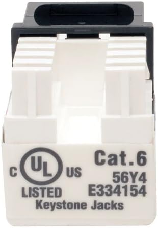 Tripp Lite Cat6 Cat5e 110 Style Punch Down Keystone Jack, Black, 10-Pa