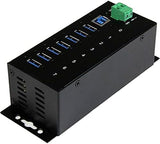 StarTech.com 7-Port USB 3.0 Hub - Metal Industrial USB-A Hub with ESD