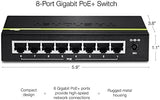 TRENDnet 8-Port Gigabit PoE+ Switch, 8 x Gigabit PoE+ Ports, 16 Gbps S