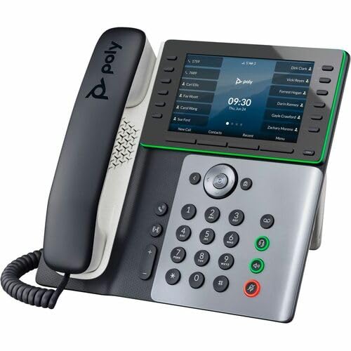 Poly Edge E550 IP Phone - Wired - NFC, Wi-Fi, Bluetooth - Desktop - Vo