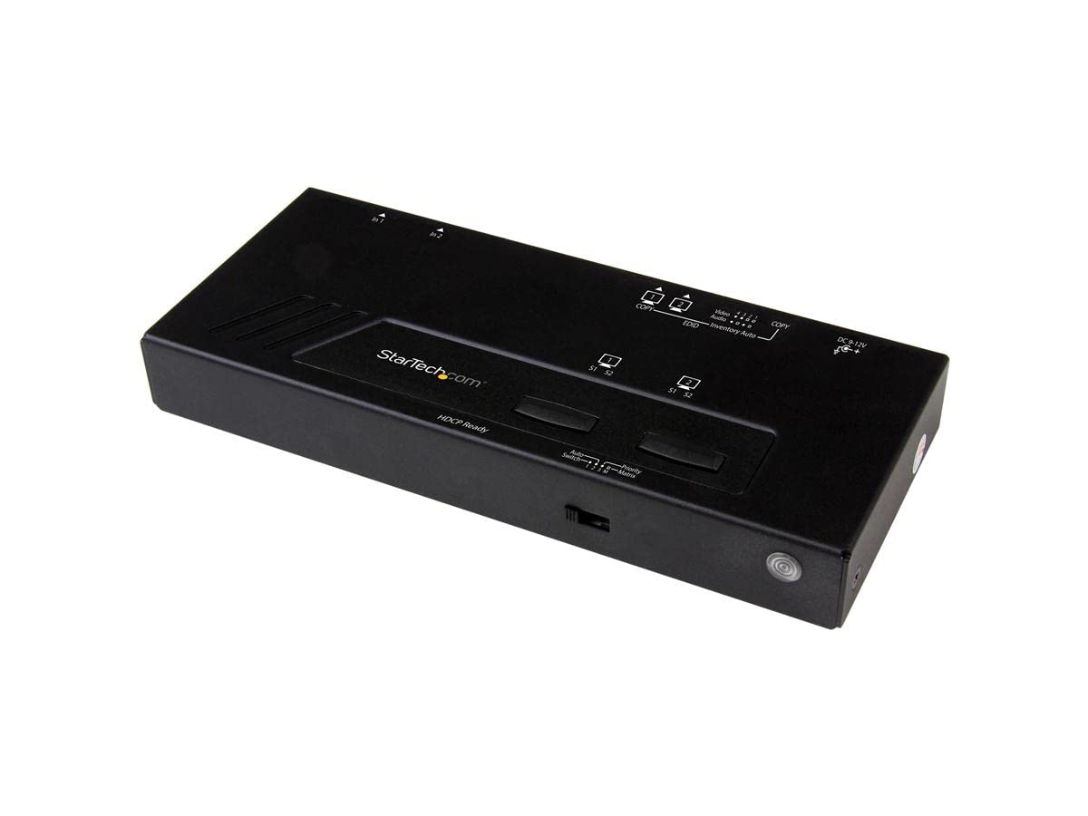 StarTech.com 2x2 HDMI Matrix Switcher - 4K UltraHD HDMI Switch with Fa