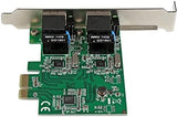 StarTech.com Dual Port PCIe Network Card - Low Profile - RJ45 Port - R