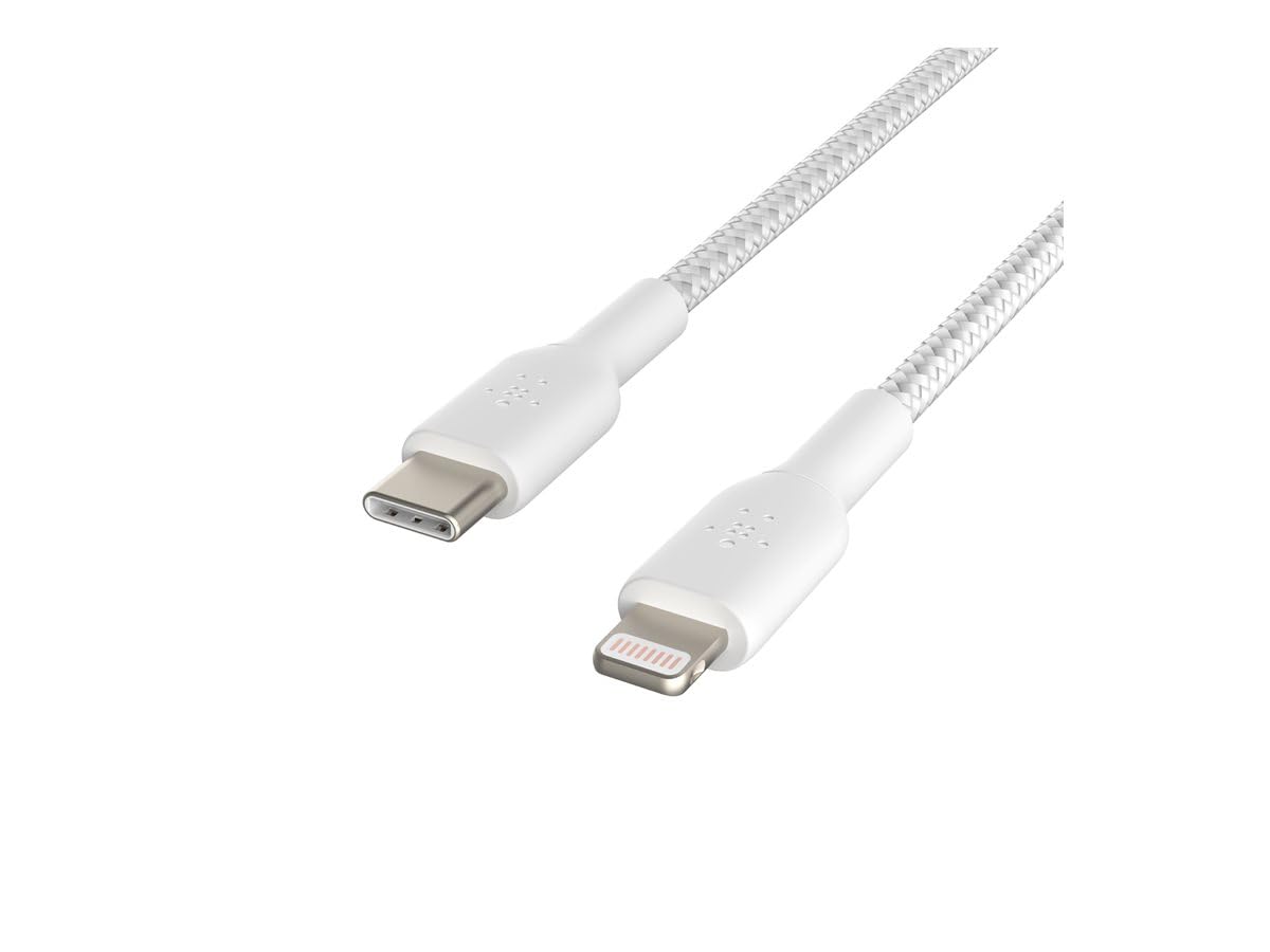 Belkin BoostCharge Nylon Braided USB C to Lightning Cable 6.6ft/2M - M