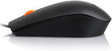 Lenovo 300 USB Wired Computer Mouse - Full Size Optical Ambidextrous M