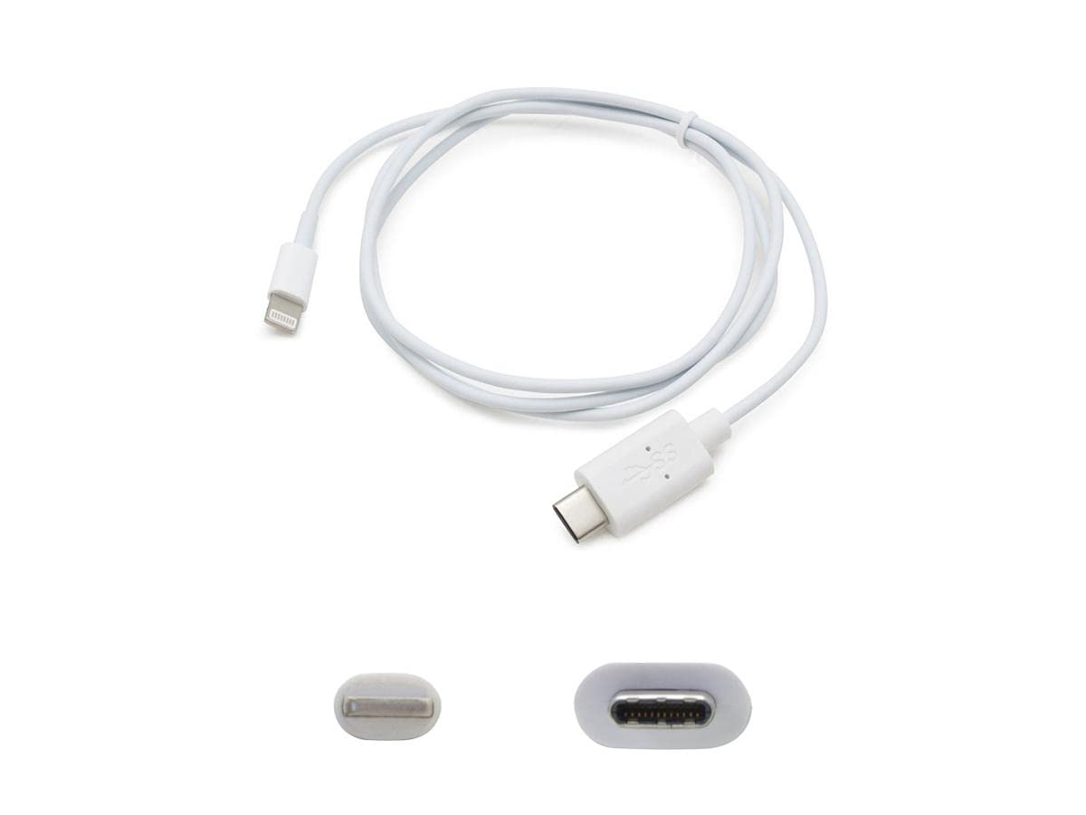 Câble M vers M USB 3.1 (C) vers Lightning 5 pi, blanc