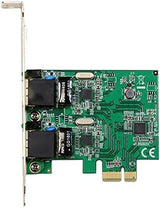 StarTech.com Dual Port PCIe Network Card - Low Profile - RJ45 Port - R