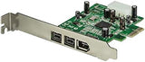 StarTech.com 3 Port 2b 1a 1394 PCI Express FireWire Card Adapter - 139