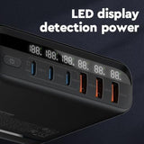 Chargeur mural USB C GaN 140 W, station de charge rapide USB 6 ports avec sortie 100 W