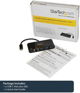 StarTech.com USB C to Ethernet Adapter – 3 Port – with Power Delivery