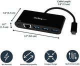 StarTech.com USB C to Ethernet Adapter – 3 Port – with Power Delivery
