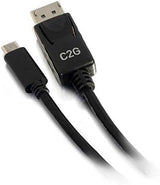 C2G 26902 USB-C to DisplayPort Adapter Cable 4K 30Hz, Black (6 Feet, 1