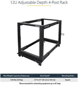 Startech RK1236BKF 12U Enclosed Server Rack 36in