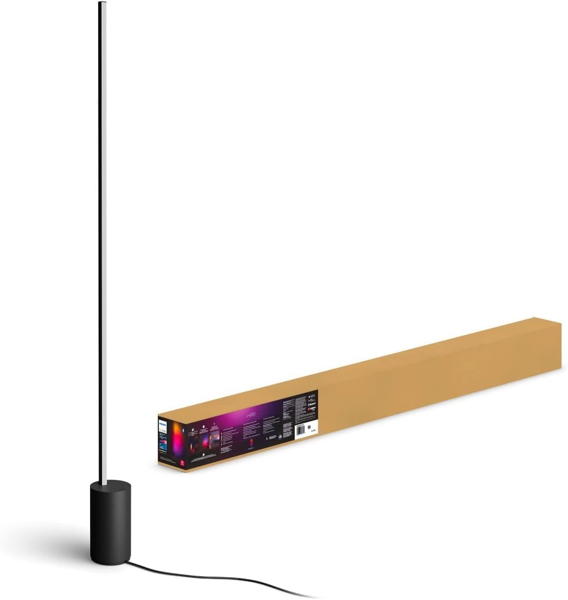 Philips Hue Signe Smart Color Changing Floor Lamp, Black, White and Co