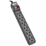Tripp Lite 6 Outlet Power Strip NEMA 5-15R 6-ft Cord 5-15P Black Housi