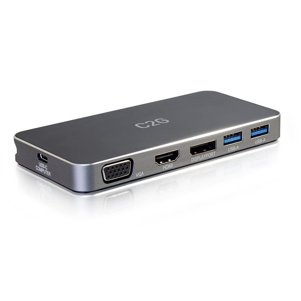C2G USB-C® 7-in-1 Dual Display MST Docking Station with HDMI®, Display