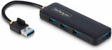 StarTech.com Hub USB-A 4 ports, transfert de données USB 3.0 (5 Gbit/s), alimentation par bus