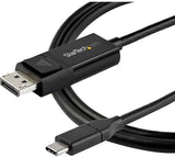 StarTech.com 3ft (1m) USB C to DisplayPort 1.4 Cable, 8K 60Hz, Bidirec