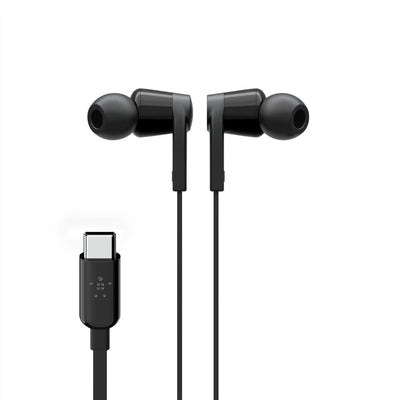 Belkin in-Ear USB-C Headphones w/Mic Control - S, M, and L, Black (G3H