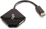 C2G 54340 DisplayPort to 4K UHD HDMI, VGA, or DVI Adapter Converter, B