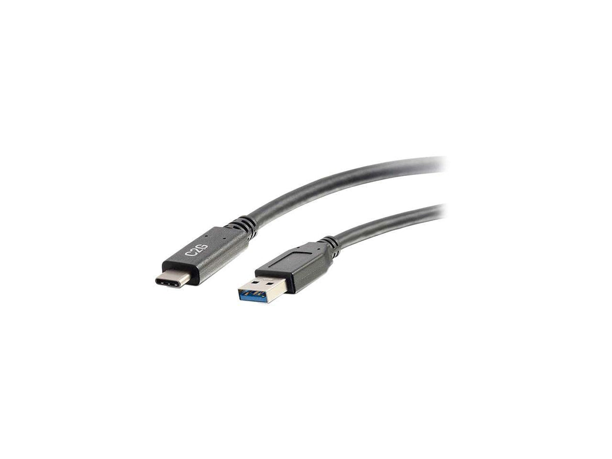 C2G 3.0 USB-C to USB-A 6 Feet Long Video Cable Black (28832) 6 Feet Ty