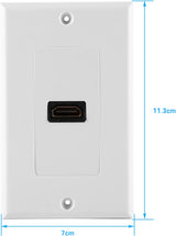 1 Port Gold-Plated HDMI Wall Plate Single Outlet Port Insert Female HD