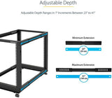 Armoire de serveur 12U StarTech à 4 montants avec profondeur de montage réglable