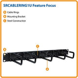 Thermaltake SRCABLERING1U 1U Horizontal Cable Manager
