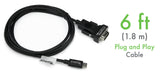 Câble USB-C vers VGA Plugable 1,8 m - Connexion sans pilote Thunderbolt 4