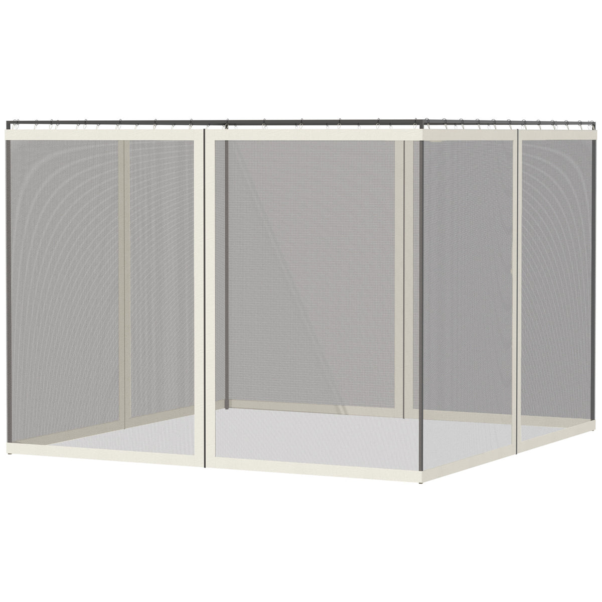 Replacement Mosquito Netting for Gazebo 10' x 13' Black Screen Walls for Canopy with Zippers