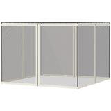 Replacement Mosquito Netting for Gazebo 10' x 13' Black Screen Walls for Canopy with Zippers