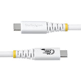 CÂBLE USB4 BLANC 6PI CERTIFIÉ USB-IF 4K120/DP2.1/240W/20GBPS