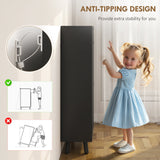 Narrow Shoe Cabinet for Entryway with 2 Flip Drawers, Top Drawer and Adjustable Shelves for 12 Pairs of Shoes