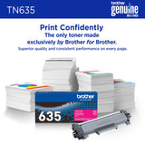 Brother TN-635M Magenta Toner Cartridge, Standard Yield