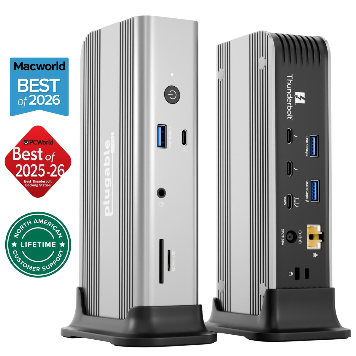 Plugable Technologies Thunderbolt 5 Dock with 3x Thunderbolt 5 Ports,