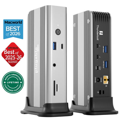 Plugable Technologies Thunderbolt 5 Dock with 3x Thunderbolt 5 Ports,