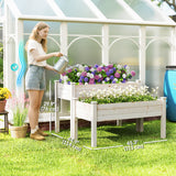 2 Tiers Wood Plant Raised Bed Flower Vegetable Herb Grow Box Stand Garden Step Planter Stand Free Combination