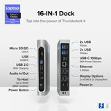Plugable TBT4 Quad Dock 100W Thunderbolt 4 Quad Docking Station