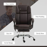 Massage Office Chair, Reclining Executive Office Chair with 6-Point Vibration, Footrest and High Back