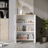 Armoire de rangement moderne avec portes et tablette ajustable pour cuisine, 23,6