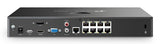 TP-Link VIGI NVR2008H-8MP-2TB network video recorder Black